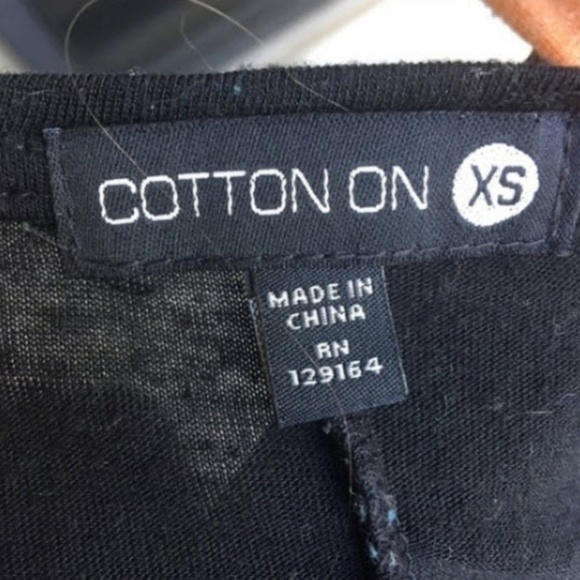 DONATED Cotton On black dolmen 3/4 sleeve top - Picture 6 of 8